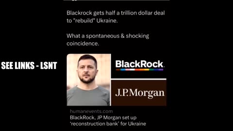 REMINDER! Building the grid "Ukraine 🇺🇦 blackrock & jp morgan buying out