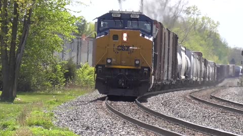 CSX M560 Manifest Mixed Freight Train From Berea, Ohio May 6, 2023