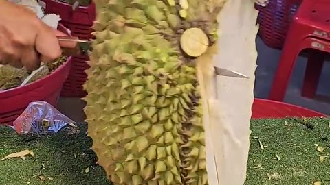 Giant Durian Fruits Cutting Skills - Thai Street Food #shorts