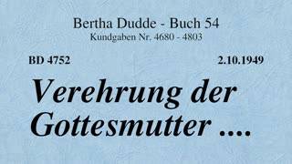 BD 4752 - VEREHRUNG DER GOTTESMUTTER ....