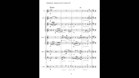 Johannes Brahms – Romanze, Op. 118, No. 5 (Double Reed Octet + Flute)
