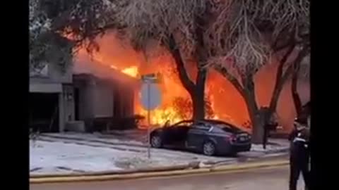 Houses Burning in Houston Texas.