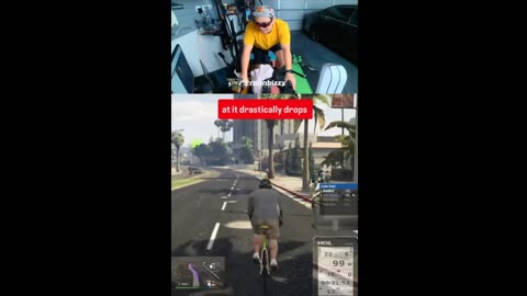 The guy decided to beat GTA 5 using a bicycle