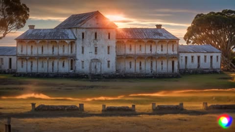 Old convict barracks, Queen St Brisbane in 1854.