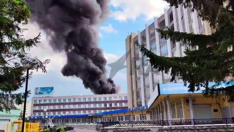 A defense plant is on fire in Russia