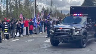 Protesters chant “Let’s go Brandon” as Biden arrives at Green River College near Seattle