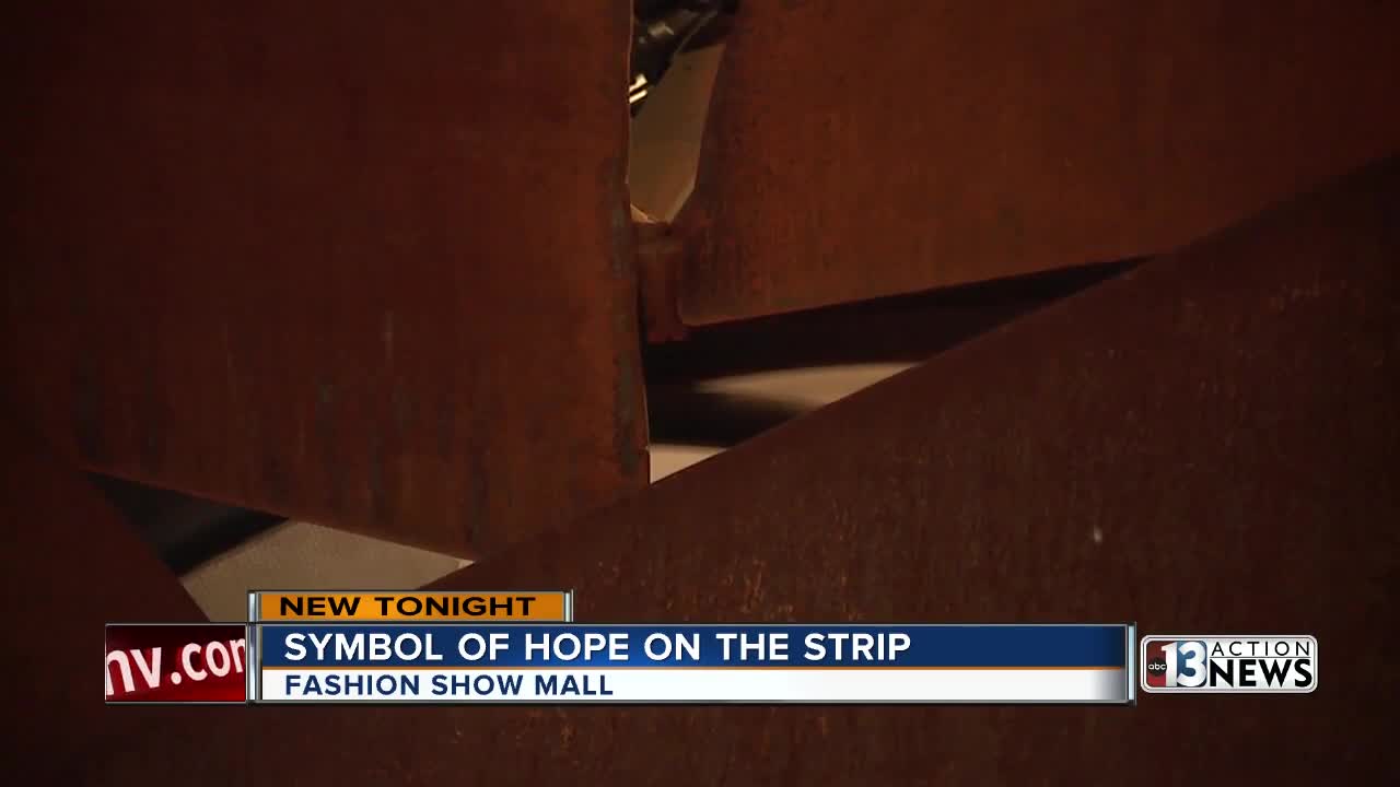 Symbol of hope placed at Fashion Show Mall