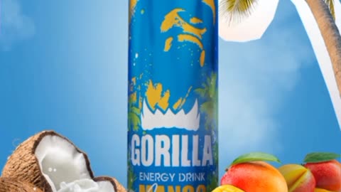 Mango anergy drink 3D Products Packaging, rani float, gorilla