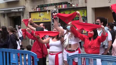 Pamplona vive otro 6 de julio atípico, sin el chupinazo de los Sanfermines