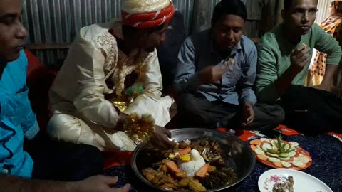 Village Marriage Eating Food