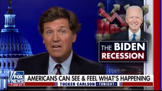 Tucker slams Democrats for denying that the US economy is in a recession