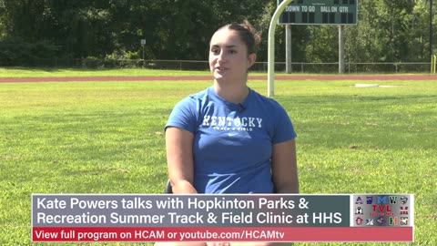 Hopkinton Alum & Kentucky Wildcat, Kate Powers visits Hopkinton Parks & Rec 2024 Track & Field Camp