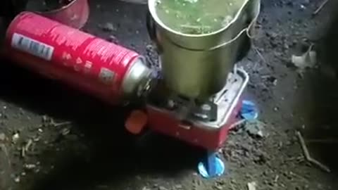 Russian Soldiers Having Lunch