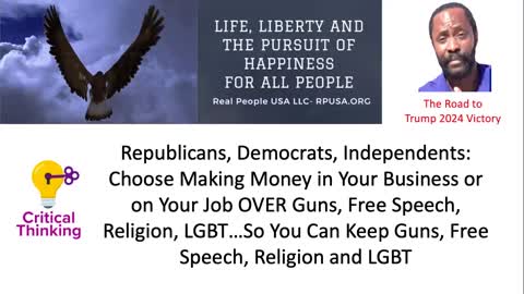 GOP, DEMS, Indies: Making Money On Job or In Biz OVER Abortion Guns, Free Speech, Religion, LGBT