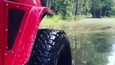 Jeep Takes A Swim