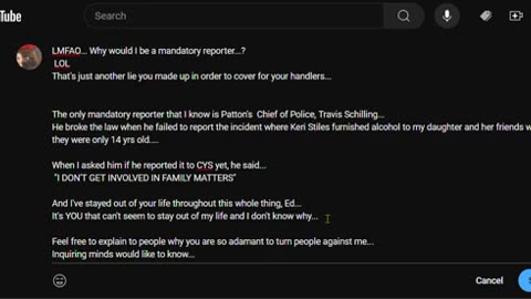 John Hofer posting his lies on YouTube.