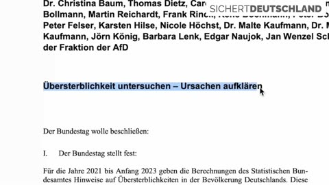 Deutsche Parteien stimmen gegen Aufklärung der Übersterblichkeit!!