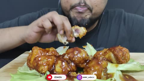 BBQ chicken mukbang asmr 먹방 | EATING SOUNDS | EDWIN