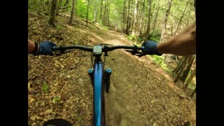 Mountain biking in North Conway, NH.