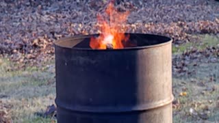 Burning yard waste in a barrel - Episode 8 (12/7/2023)