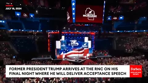 BREAKING NEWS- RNC Crowd Goes Wild As Trump Makes Arrival To Final Night Of The RNC