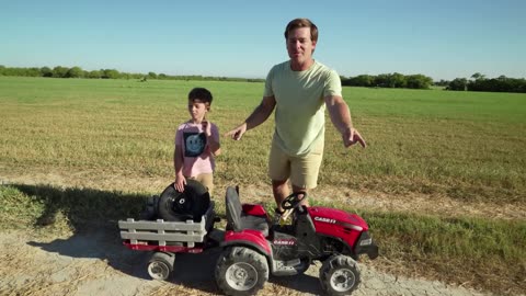 Fun on the farm with kids tractors and real tractors