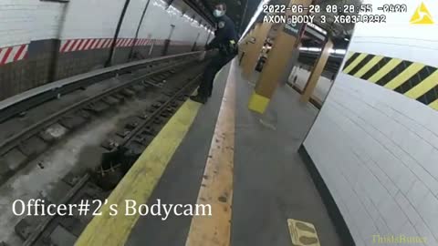 NYPD officers save woman who collapsed onto subway tracks