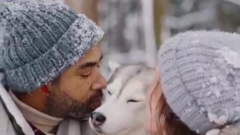 Dog video with women and man do love see love