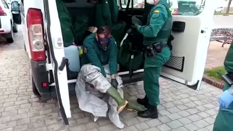 Ambulance Convoy Carries OAPs From Spain COVID Home 02