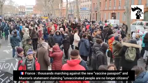 France - Nationwide protest movement against the vaccination card