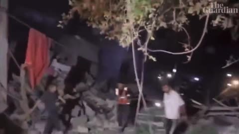 ISRAELI IOF BOMBING RESCUE TEAMS TRYING TO SAVE CIVILIANS IN NORTH GAZA