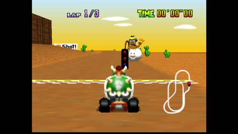 Mario Kart 64 (mk64) Mushroom Cup 50cc (Bowser) no commentary
