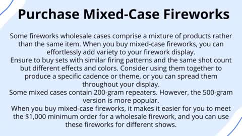 4 Strategies for Adding Variety While Buying Wholesale Fireworks