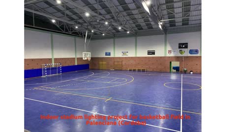 Indoor stadium lighting project for basketball field in Palenciana (Cordoba)