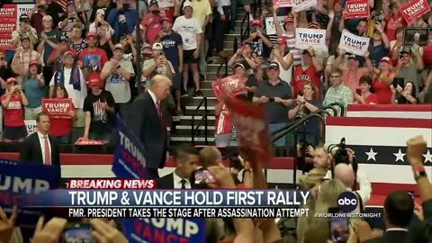 Trump and Vance campaign together for the 1st time| U.S. NEWS ✅