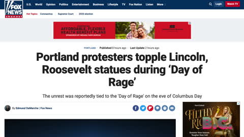 Portland protesters topple Lincoln, Roosevelt statues during ‘Day of Rage’