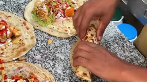 Street style paratha roll