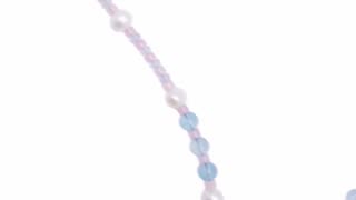Natural turquoise and spiny oyster pearl Rose Quartz Milky Blue Aquamarine Multi Stone