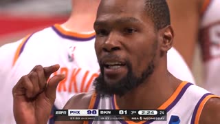 NBA - Kevin Durant muscles his way to the and-1 💪 Suns-Nets