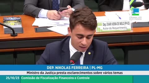 DEP. NIKOLAS FERREIRA MOSTRA A HIPOCRISIA DO MINISTRO FLAVIO DINO NA CCJ.