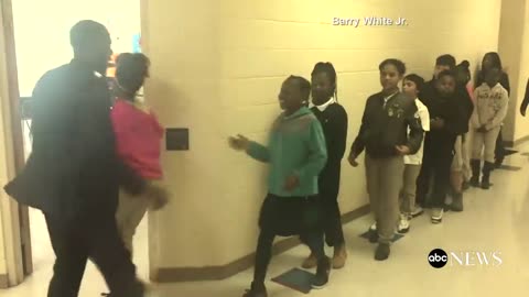 Teacher Has Incredible Handshakes With Each Student