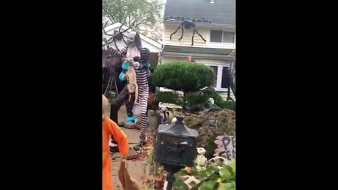 SPOOKY: Haunted house covered in scary decorations from movie classic