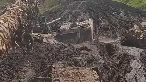drowned in the mud in Ukraine