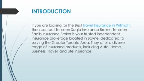 Best Travel Insurance in Willmott