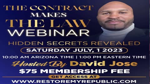 Breaking “The Contract Makes The Law.” Webinar this Saturday