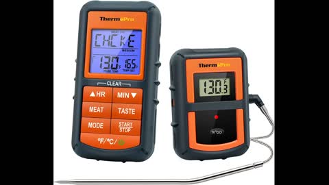 Review: ThermoPro TP21 Wireless Meat Thermometer for Grilling and Smoking, BBQ Thermometer for...