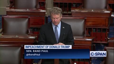Rand Paul Speech Blisters Democrats Over Sham Impeachment