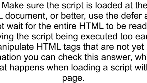 Javascript not working when imported into html from js file