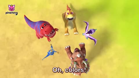 Colorful Adventure with Dinosaurs | Toddler Color Songs + More
