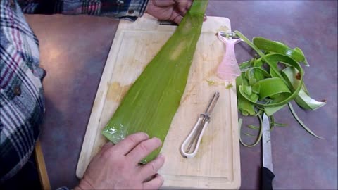 EASIEST/CLEANEST way to PEEL an ALOE VERA leaf